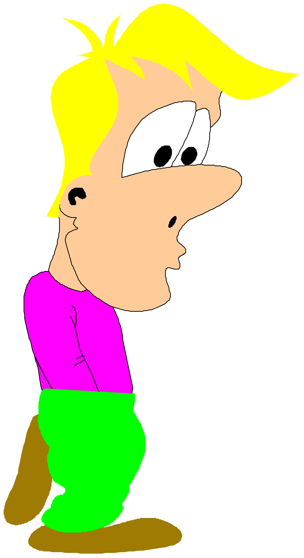 Surprised Cartoon Character Clipart for Fun Designs