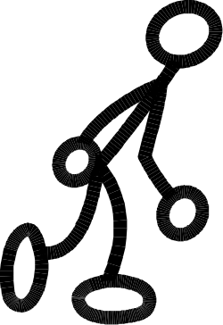 Black and White Stick Figure and Flowers Clipart Collection