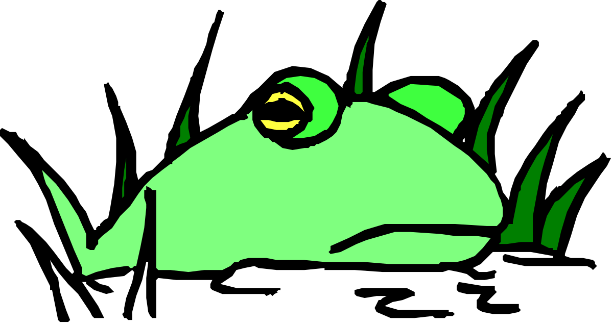 a green frog sitting in the grass clip art png transparent Green Frog Sitting in Grass Clipart: Nature's Playful Character