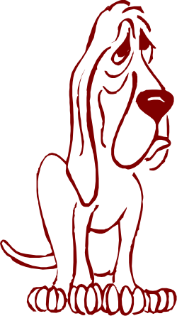Dog Sitting on Ground with Paws - Whimsical Clipart for Your Projects