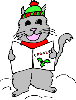 Cat Santa Hat Holding Sign Clipart for Holiday Cheer