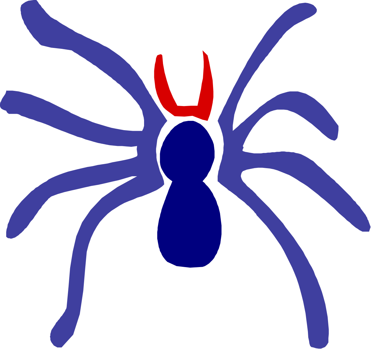 a blue spider with red eyes clip art png transparent Blue Spider with Red Eyes Clipart - Vivid and Striking