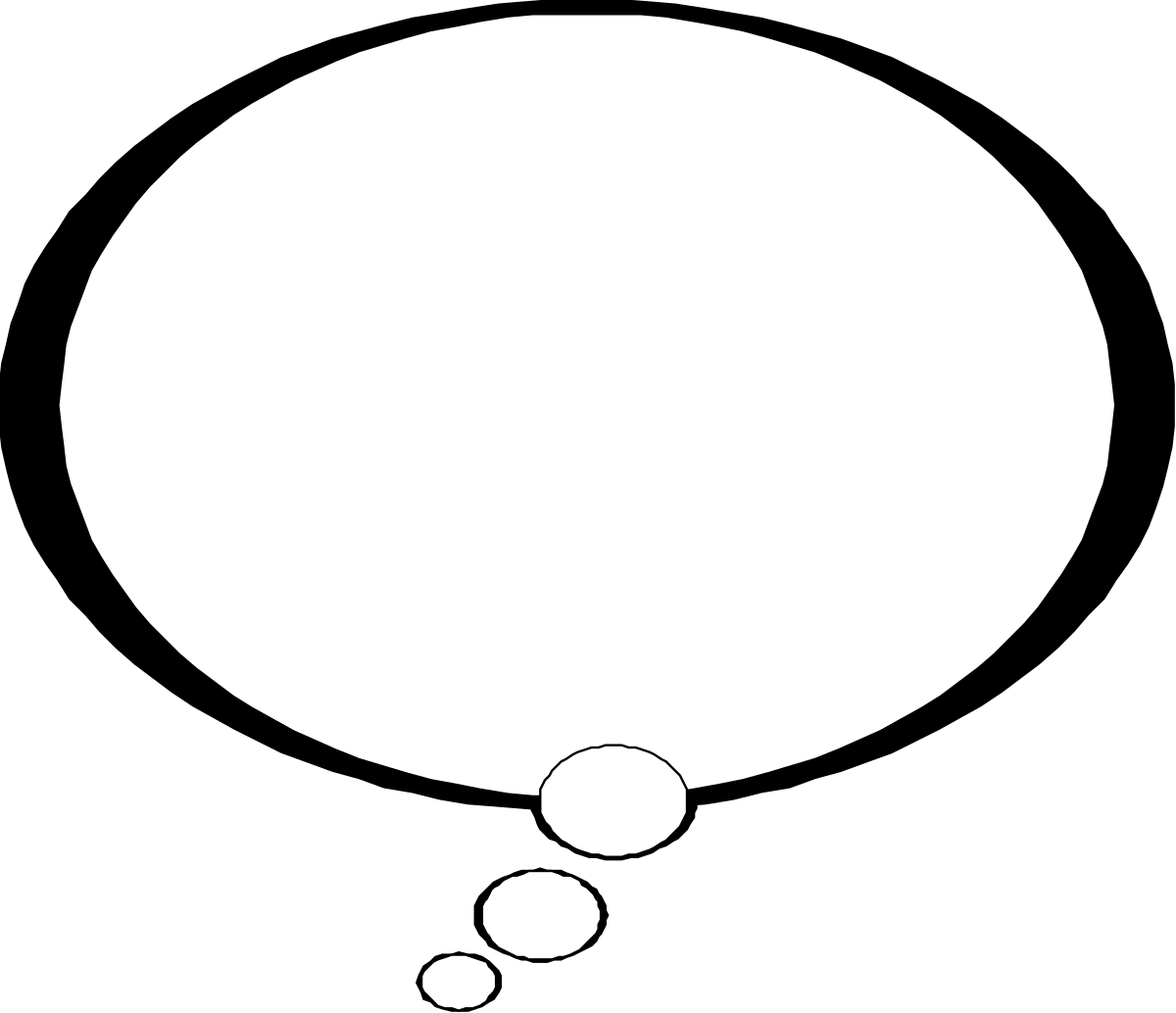 White Speech Bubble with Black Background Clipart for Clear Communication