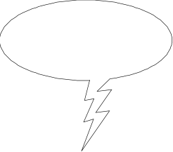 Lightning Bolt Speech Bubble Clipart for Dynamic Communication