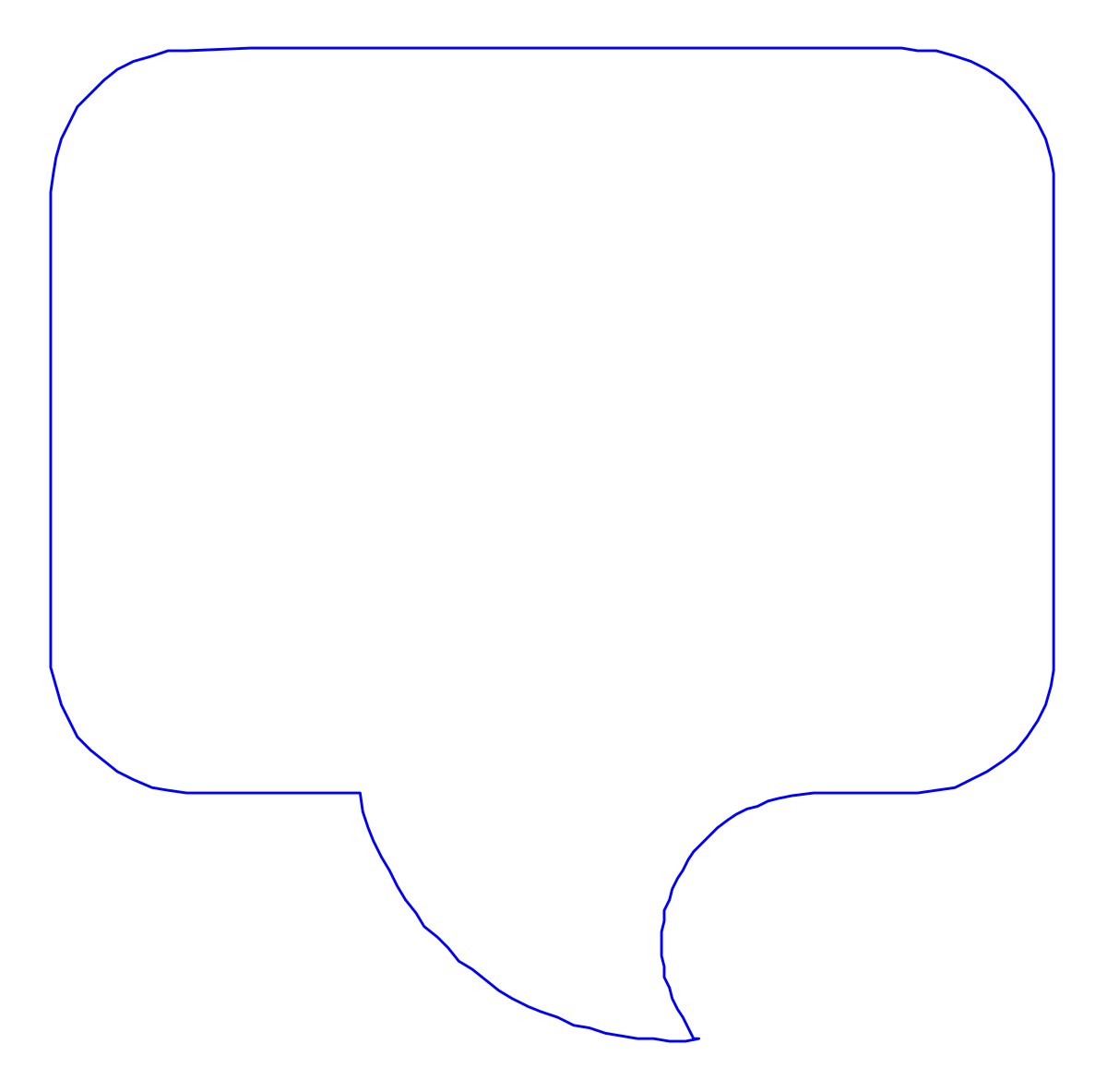 White Speech Bubble on Black Background - Perfect for Communication Graphics
