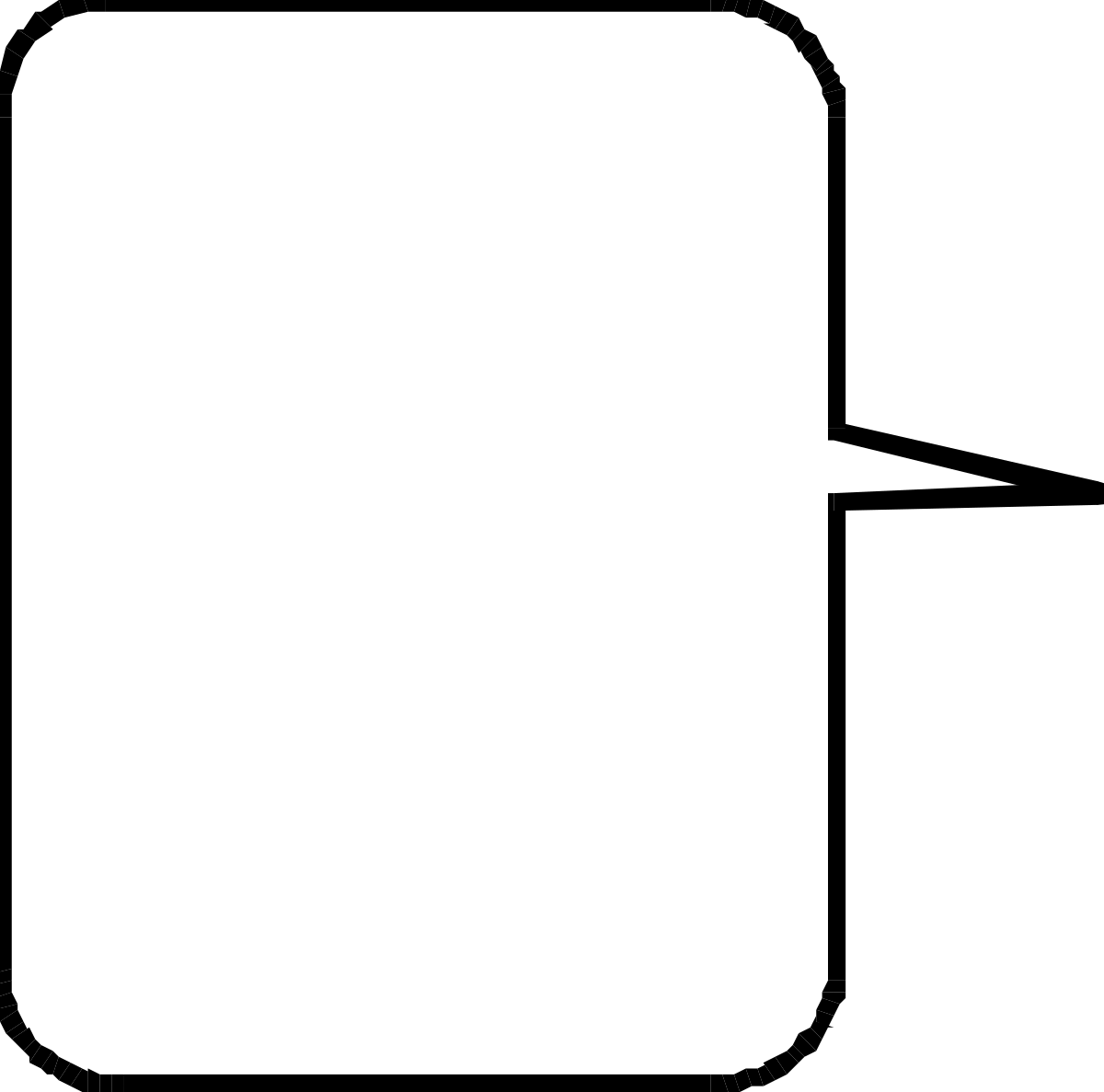 White Square Icon on Black Background - Clipart for Modern Designs