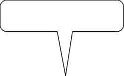 White Speech Bubble on Black Background Clipart