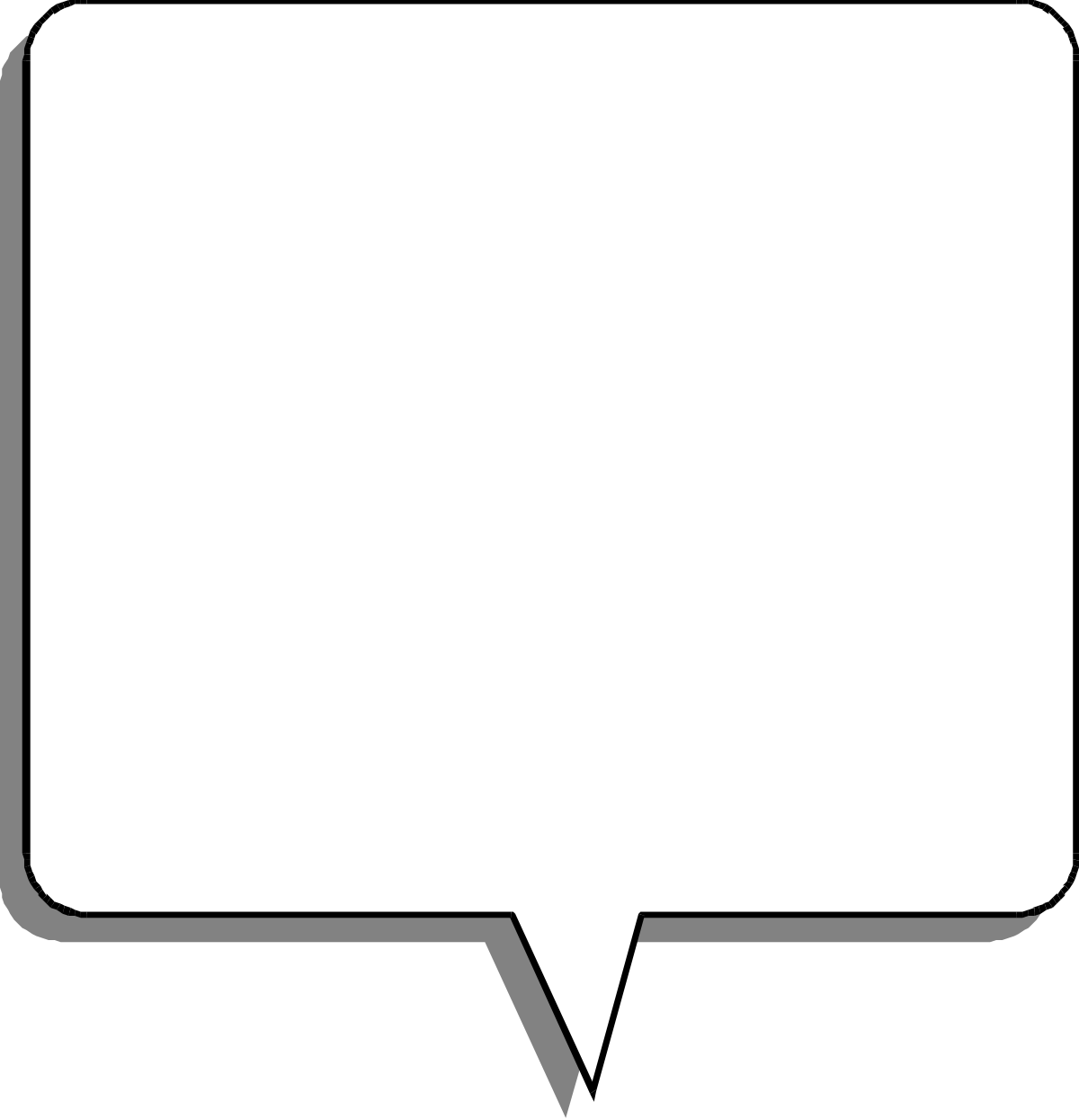 Speech Bubble Clipart with White Background - Perfect for Communication Design
