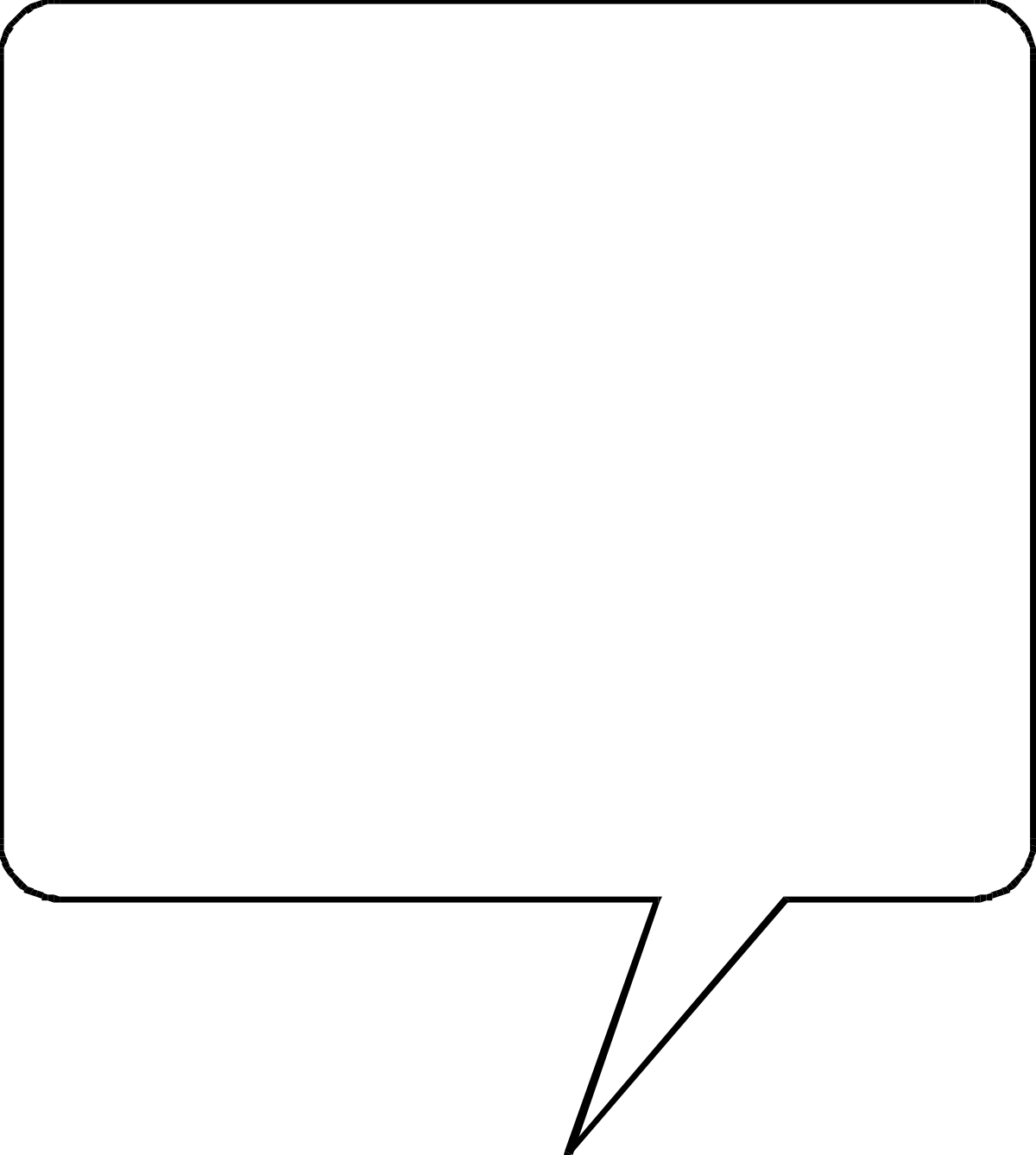 Speech Bubble Clipart with White Background for Clear Communication