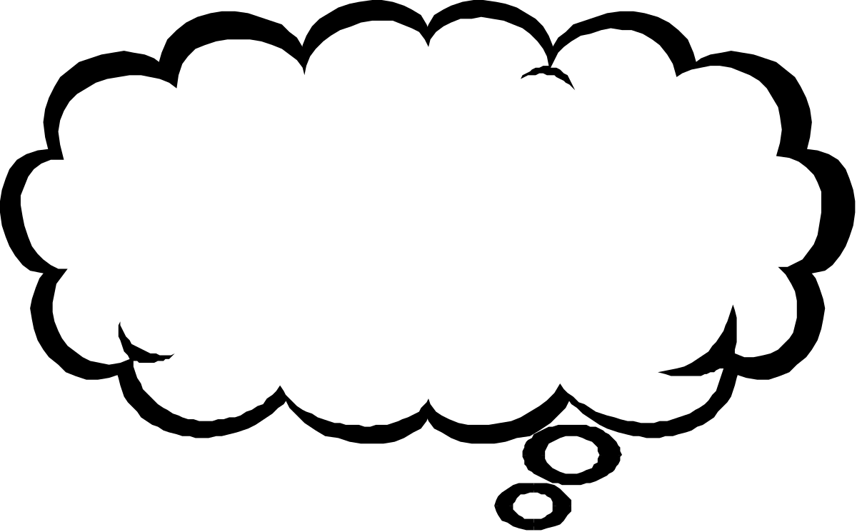 a white thought bubble with a black background clip art png transparent White Thought Bubble on Black Background - Perfect for Creative Projects
