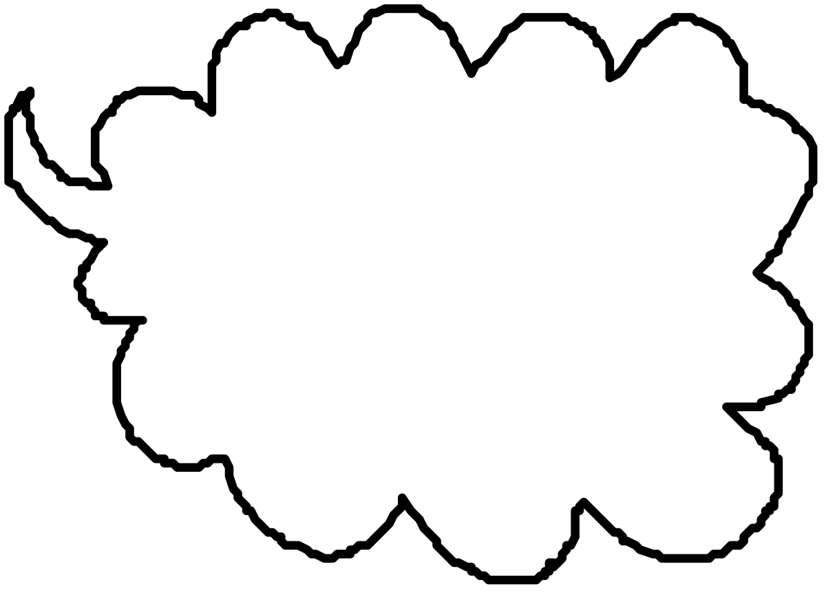 White Flower on Black Background Clipart - Elegant Floral Design