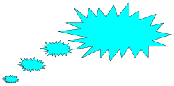 Blue Explosion with Flying Stars Clipart