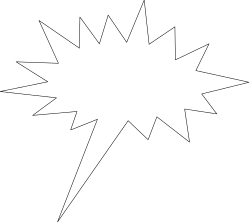 White Speech Bubble on Black Background - Ideal Clipart for Communication