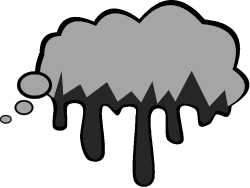 Cloud with Water Drop Clipart: Refreshing Nature Icon