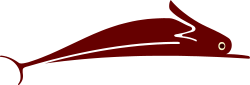 Red Fish on Black Background Clipart - Vibrant and Eye-Catching