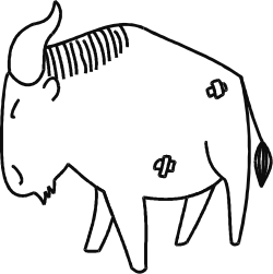 White Rhino Silhouette Against Black Background  Stunning Clipart Design