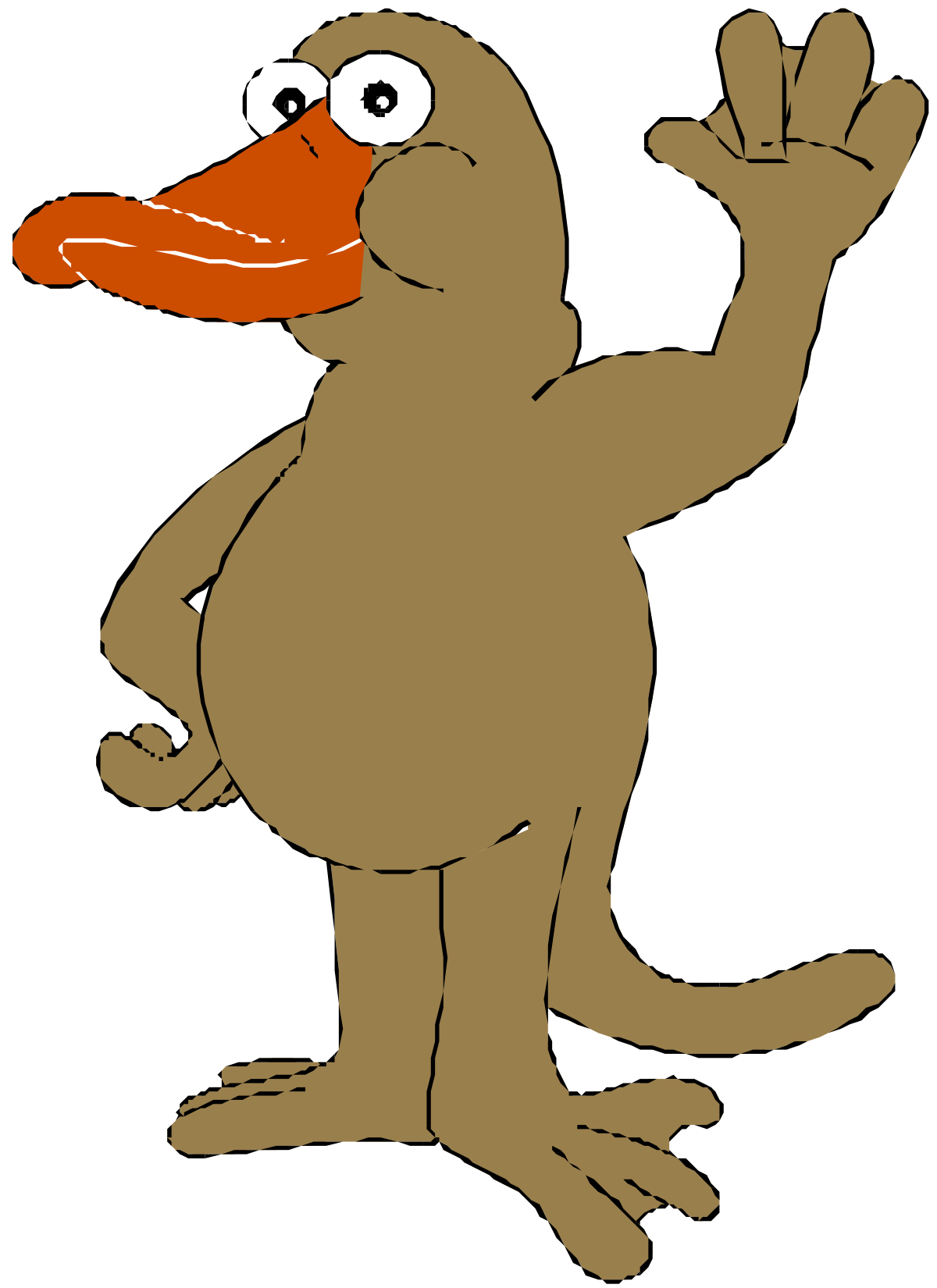 a cartoon duck with a big nose and a big nose clip art png transparent Cartoon Duck with Big Nose Clipart - Whimsical and Fun Illustrations