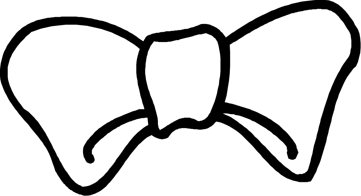 White Bow on Black Background - Elegant Clipart for Any Occasion