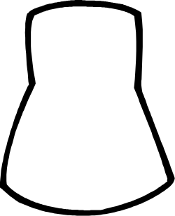 White Dress on Black Background - Elegant Clipart for Stunning Visuals