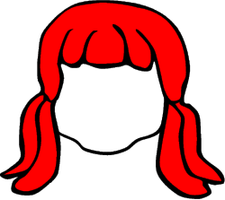 Long-Haired Woman with Red Bandana Clipart: Vibrant and Stylish Illustrations