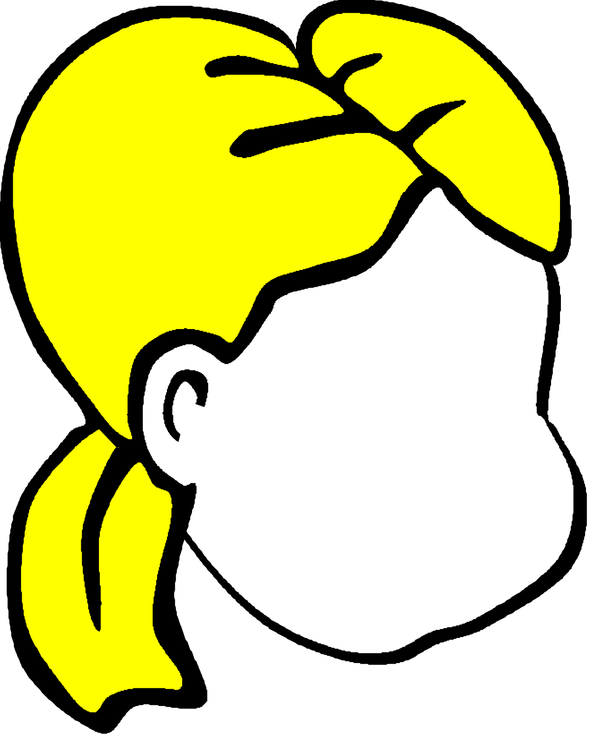 Face Mask Clipart of a Woman with Ponytail - Perfect for Health and Safety Themes