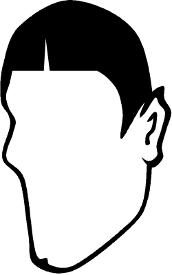 Silhouette of a Man's Head Clipart - Versatile, High-Quality Vector Graphics
