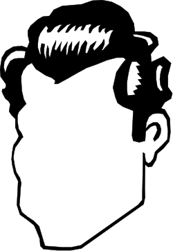 Silhouette of a Bearded Man Clipart for Dynamic Visuals