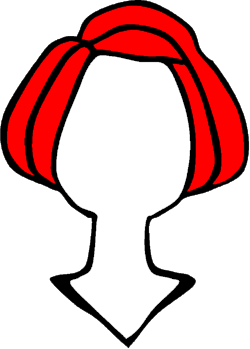 Red Scarf Woman's Head Clipart for Distinctive Designs