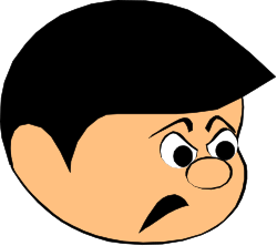 Cat with Big Nose and Big Eyes Clipart for Creative Projects
