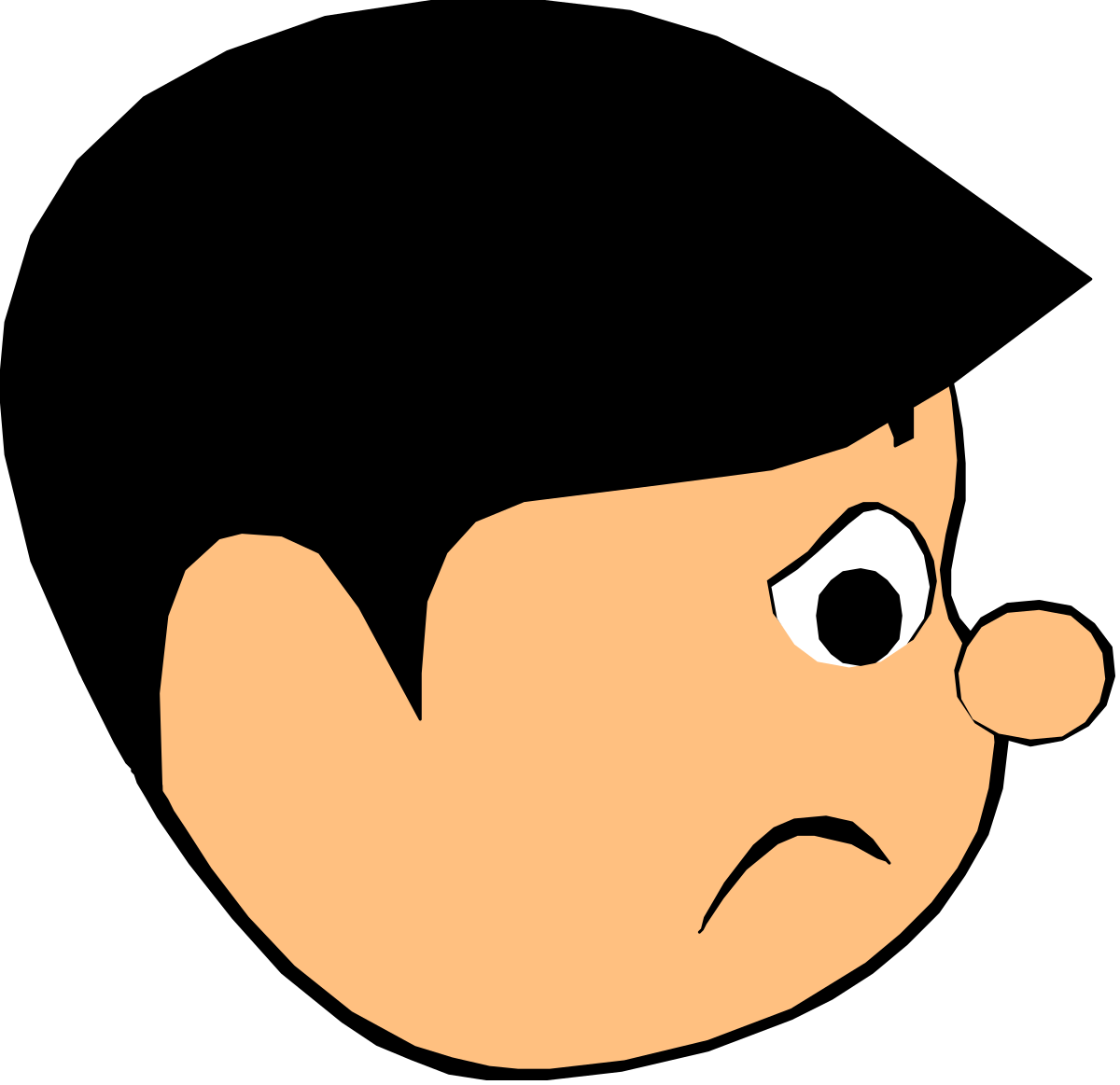 Sad Cartoon Character Clipart for Creative Projects