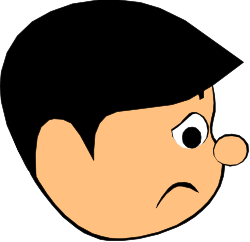 Sad Cartoon Character Clipart for Creative Projects