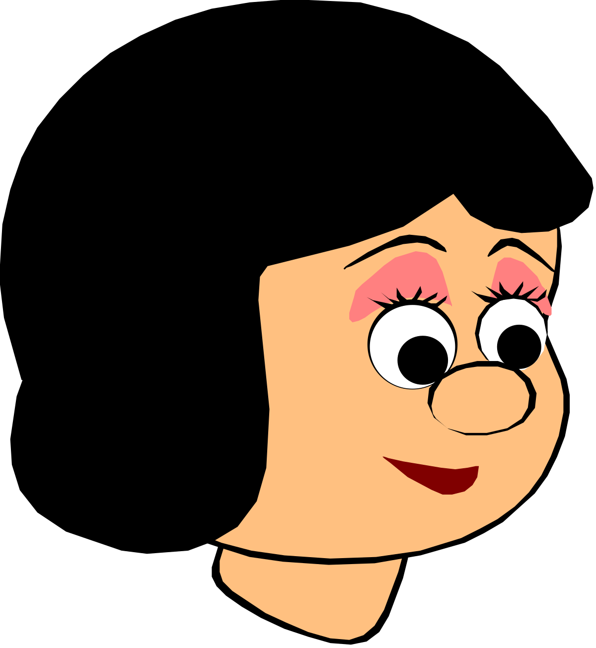a cartoon face with a big smile clip art png transparent Cheerful Cartoon Face with Big Smile Clipart for Fun Designs