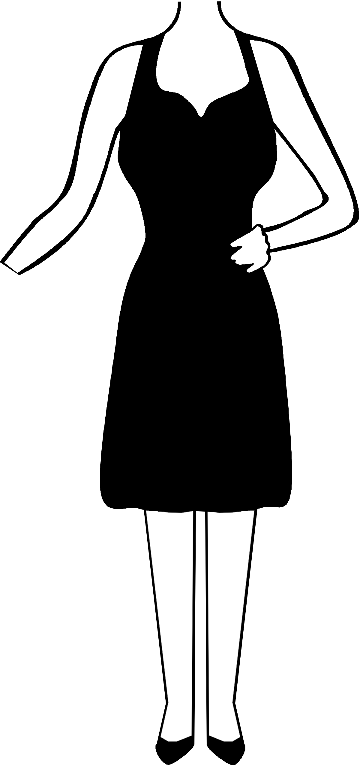 a woman in a dress silhouetted on a black background clip art png transparent Silhouetted Woman in Dress on Black Background - Elegant Clipart