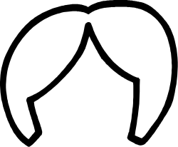 White Silhouette of a Man's Face - Clean Clipart Design