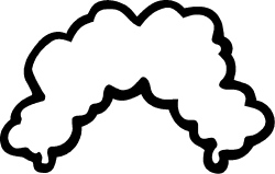 Bearded Man Silhouette Clipart - Elegant White Design