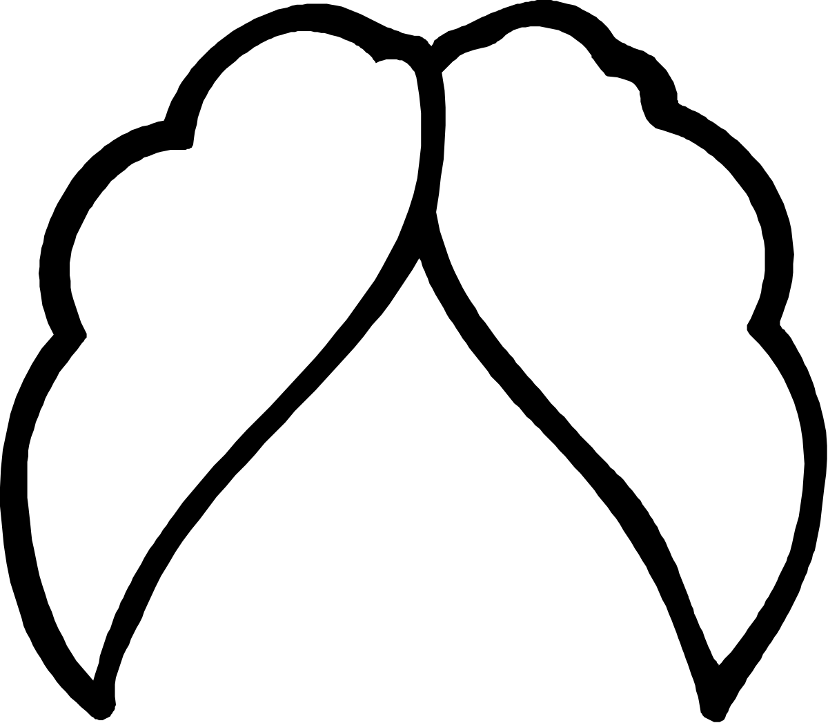 White Silhouettes of Two Men's Heads - Perfect Clipart for Your Projects