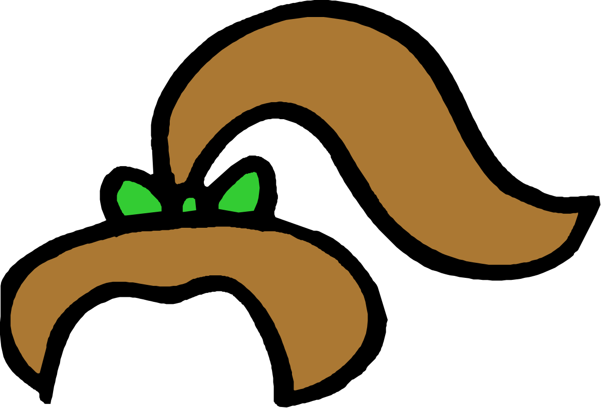 Brown and Green Mustache Clipart - Quirky Mustache Graphics