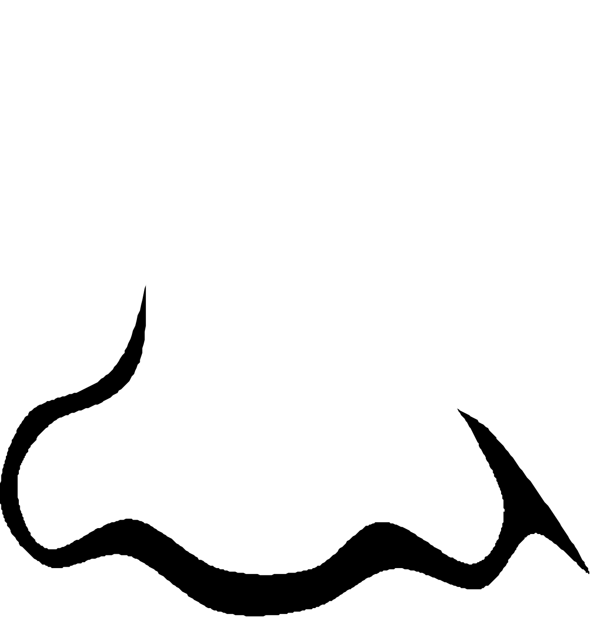 Ghost Silhouette Clipart: Haunting White Figure on Black Background
