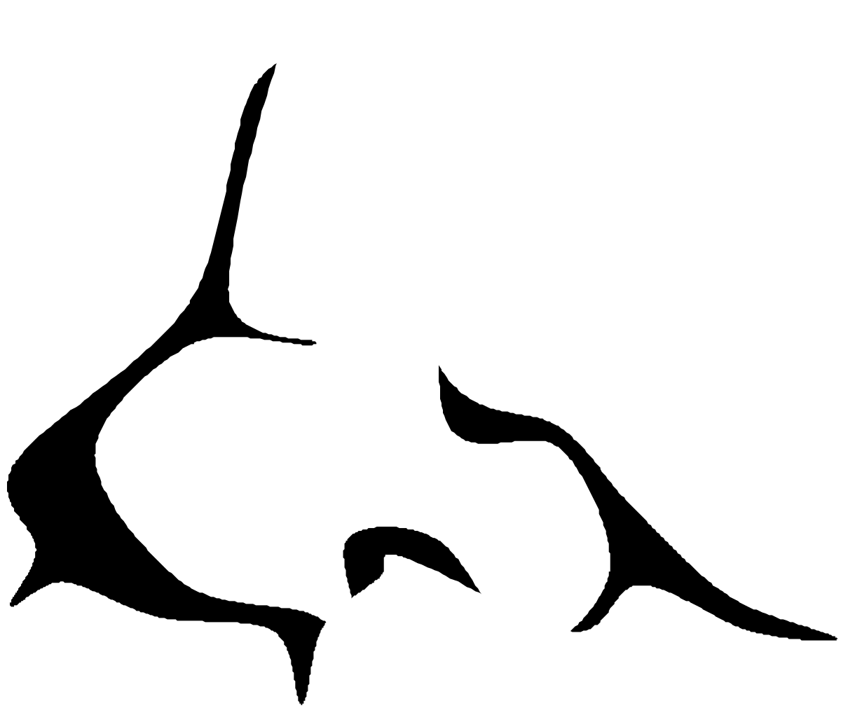 White Dove Silhouette Clipart - Elegant Bird Design on Black Background