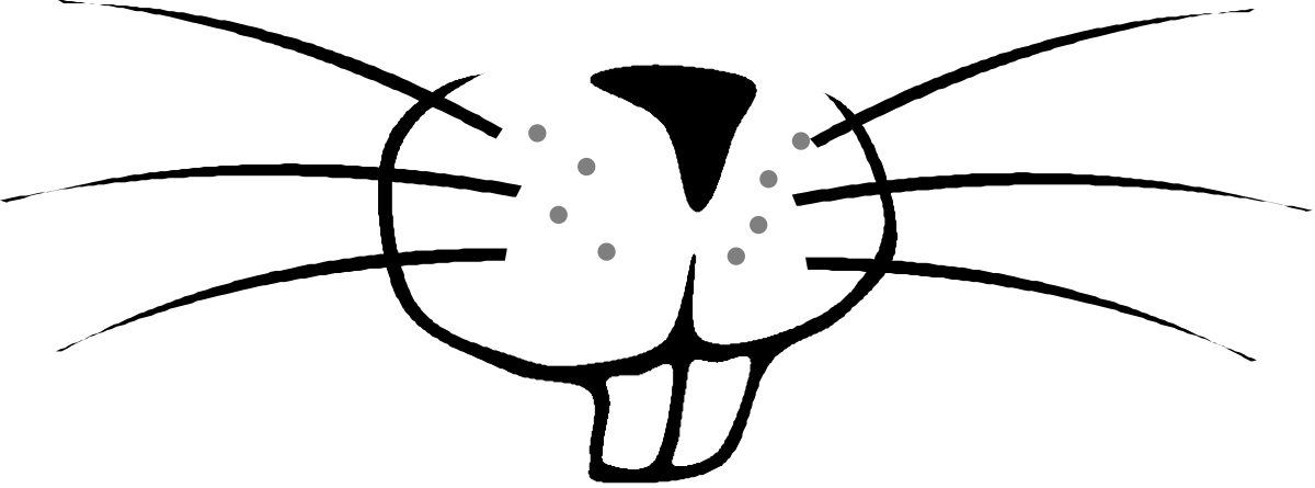Black and White Logo Featuring a White Cat Clipart