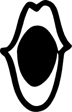 White Circle on Black Background - Minimalist Clipart Design