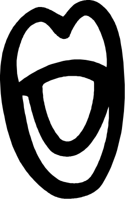 White Smile Clipart on Black Background for Creative Projects