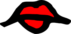 Red Heart on Black Background Clipart - Perfect for Romantic Designs