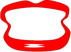 Red and White Speech Bubble Clipart for Dynamic Communication