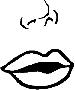 Black and White Lips Icon Clipart for Stylish Designs