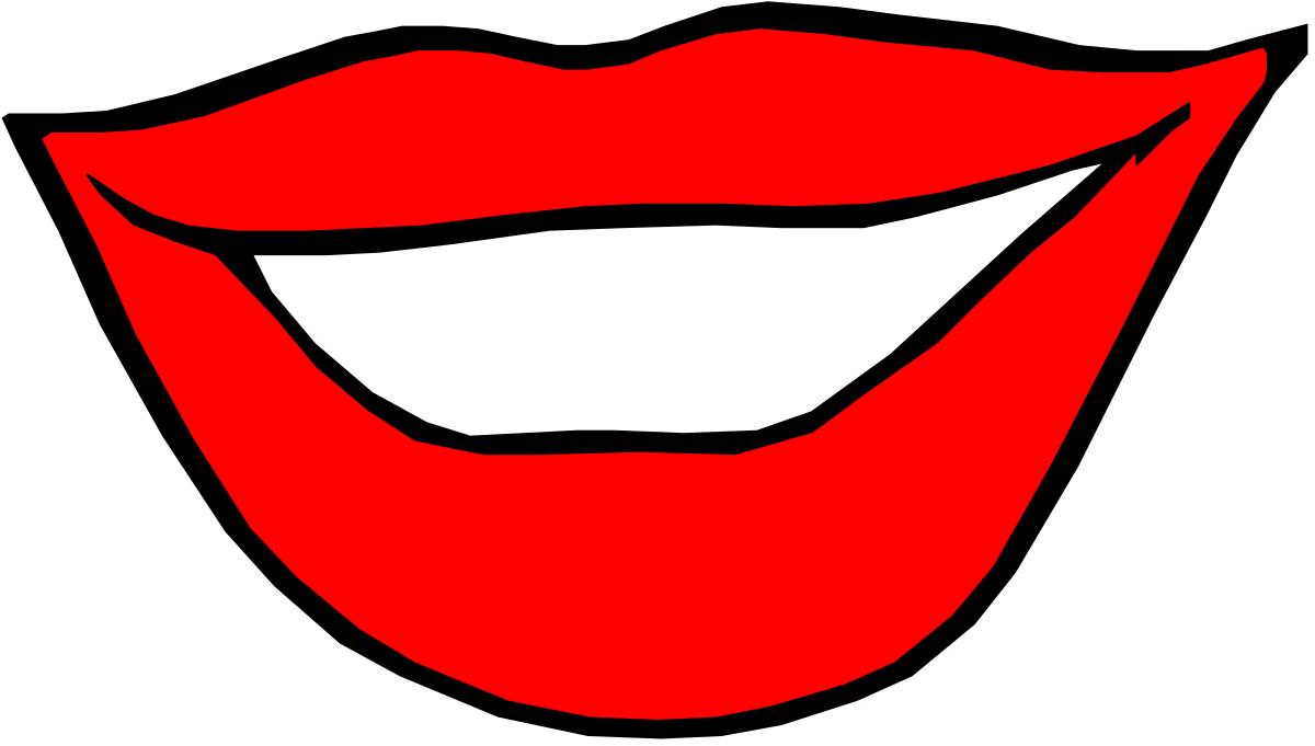 Red Mouth with White Teeth Clipart for Engaging Visuals