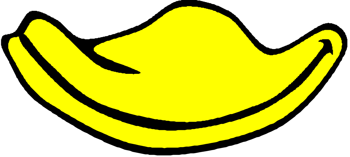 a yellow banana with a black background clip art png transparent Yellow Banana Clipart on Black Background - Vibrant and Eye-Catching