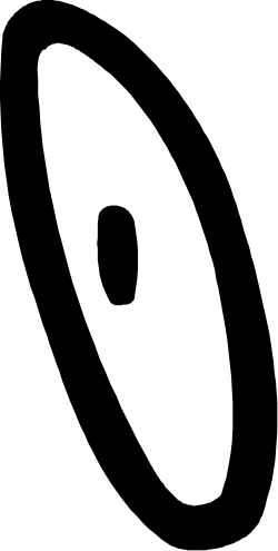 Black Background with White Circle - Minimalist Clipart Design