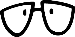 Eyes Clipart - Black and White Illustration of Two Eyes