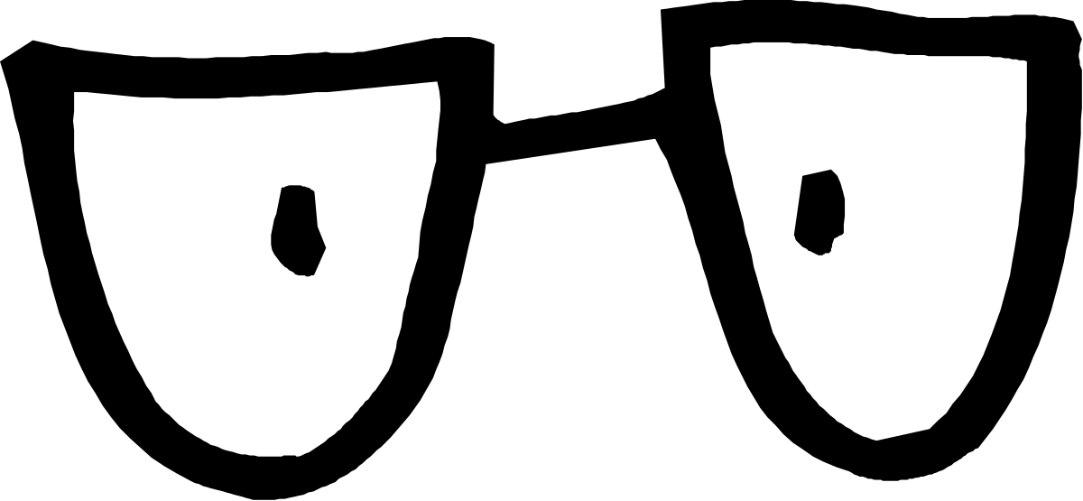 Two White Faces with Black and White Clipart - Unique Expression Elements